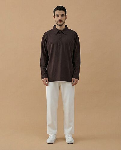 Erkek Süprem Polo Yaka Tshirt Kahve 