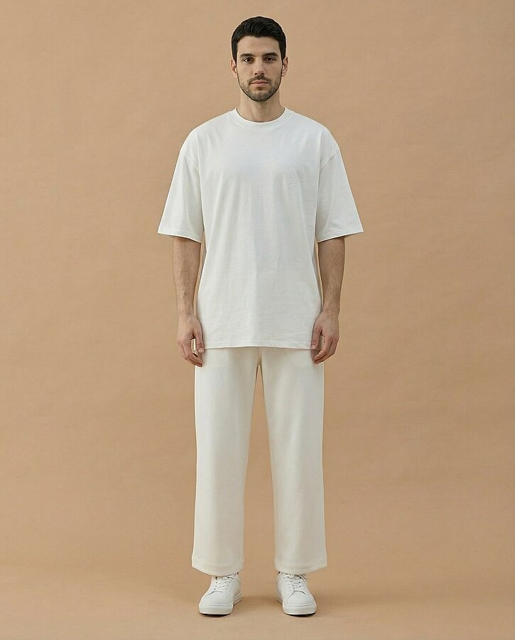 Erkek Süprem Smart Tshirt Ekru