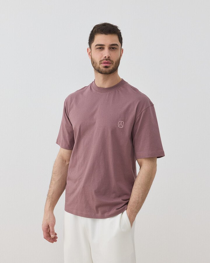 Erkek Süprem Smart Tshirt Tozlu Mürdüm