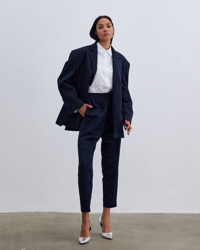 FIRSAT Oversize Boyfriend Blazer Ceket Lacivert - Aybikestil