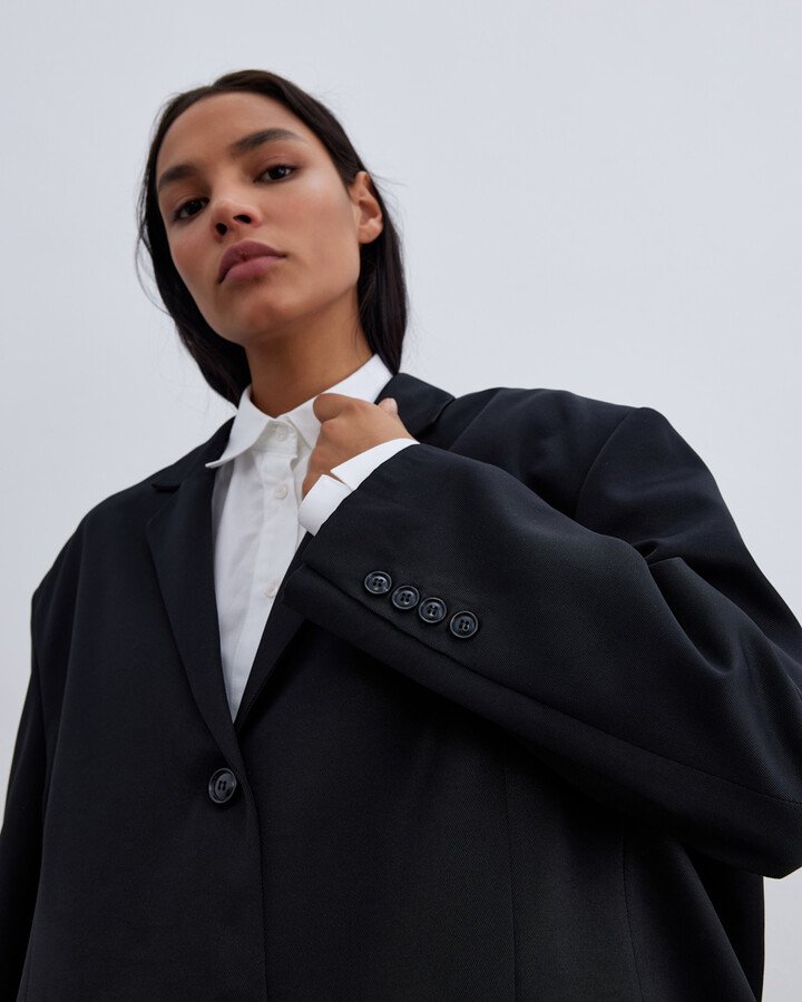 Fırsat Oversize Boyfriend Blazer Ceket Siyah