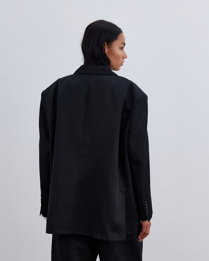 Fırsat Oversize Boyfriend Blazer Ceket Siyah