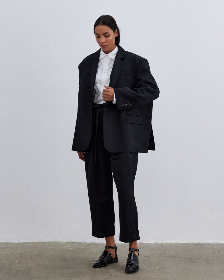 Fırsat Oversize Boyfriend Blazer Ceket Siyah