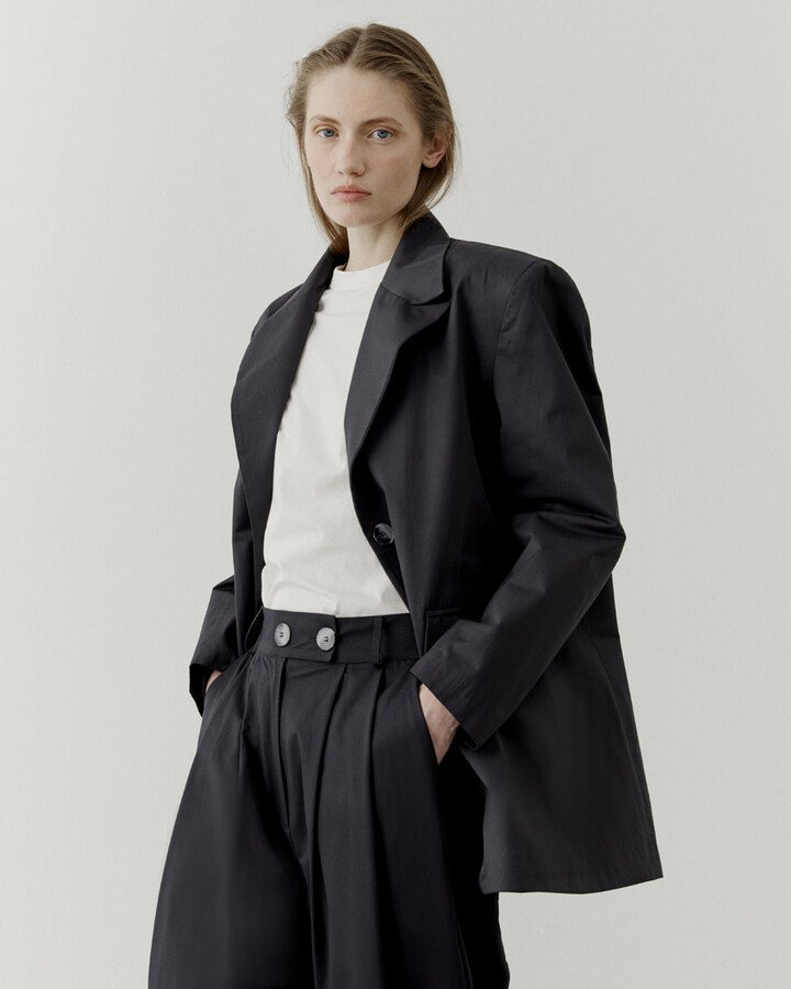 Fırsat Oversize Dad Blazer Ceket Lacivert