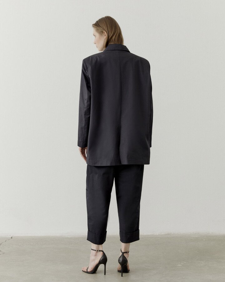 Fırsat Oversize Dad Blazer Ceket Lacivert