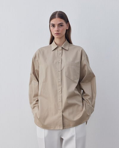 Gabardin Basic Must Gömlek Bej 