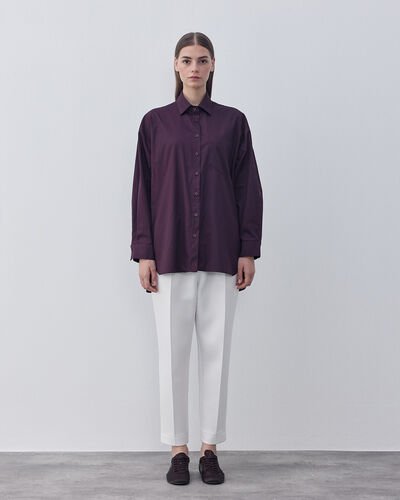 Paper Gabardin Basic Must Gömlek Bordo - Aybikestil (1)