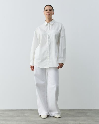 Paper Gabardin Basic Must Gömlek Ekru - Aybikestil (1)