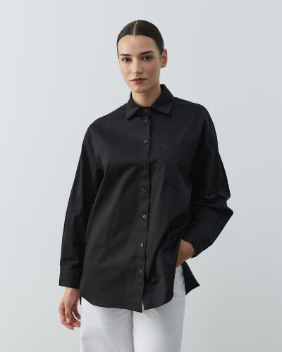 Gabardin Basic Must Gömlek Siyah 