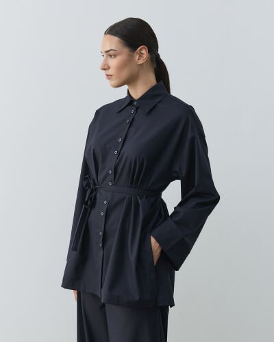 Culotte Pantolon Gömlek Takım Lacivert - Aybikestil (1)