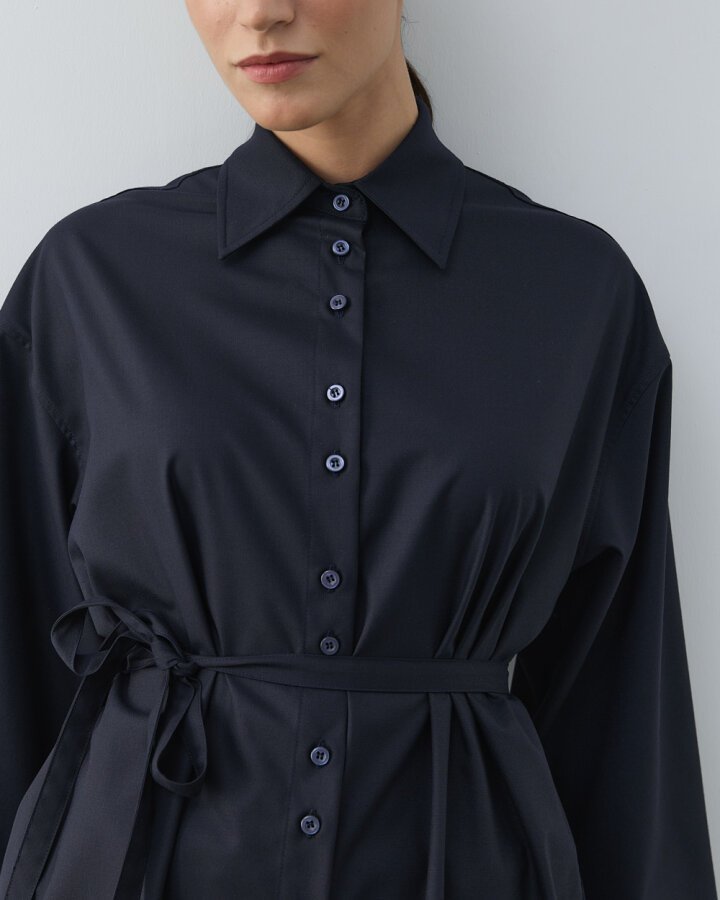 Culotte Pantolon Gömlek Takım Lacivert - Aybikestil (1)