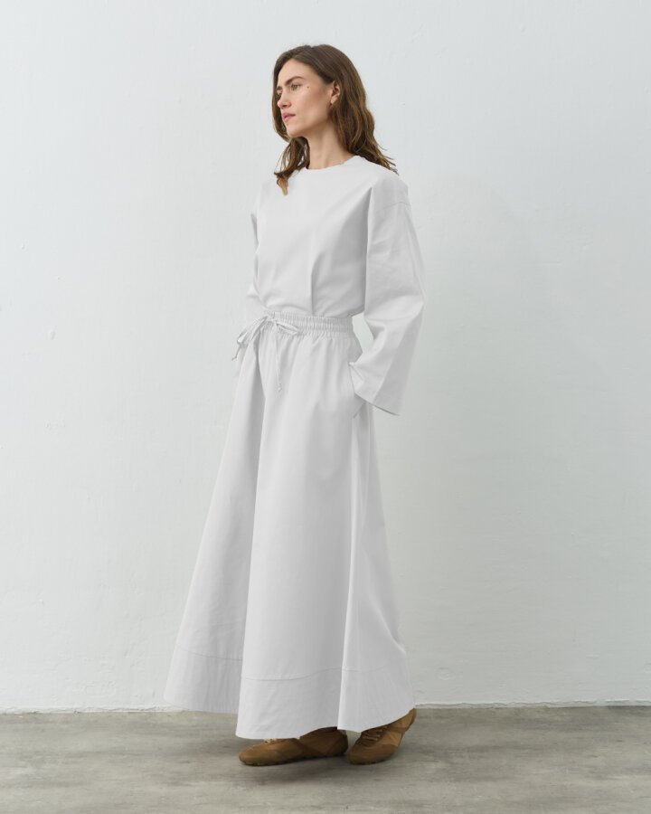 Gabardin Fırsat Etekli Takım Ekru - Aybikestil