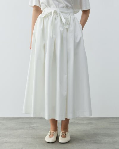 Paper Gabardin Glory Büzgülü Balon Etek Ekru 