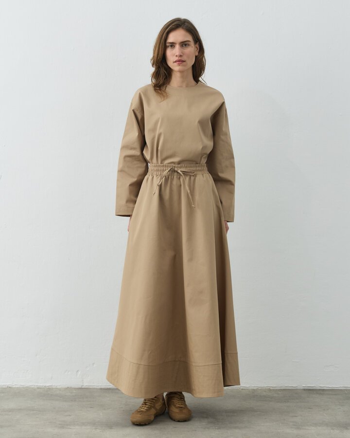 Gabardin Nervür Detaylı Cepli Font Etek Camel - Aybikestil (1)