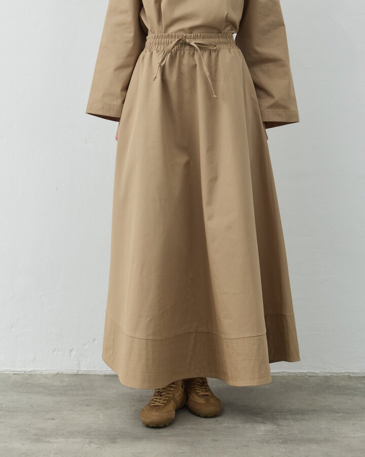 Gabardin Nervür Detaylı Cepli Font Etek Camel - Aybikestil