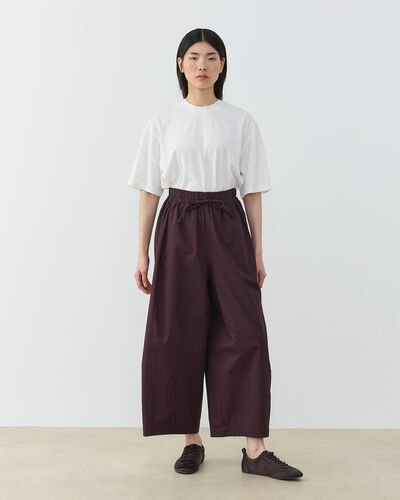 Gabardin Yanı Ekli Ekstra Barrel Fit Bol Pantolon Mürdüm 