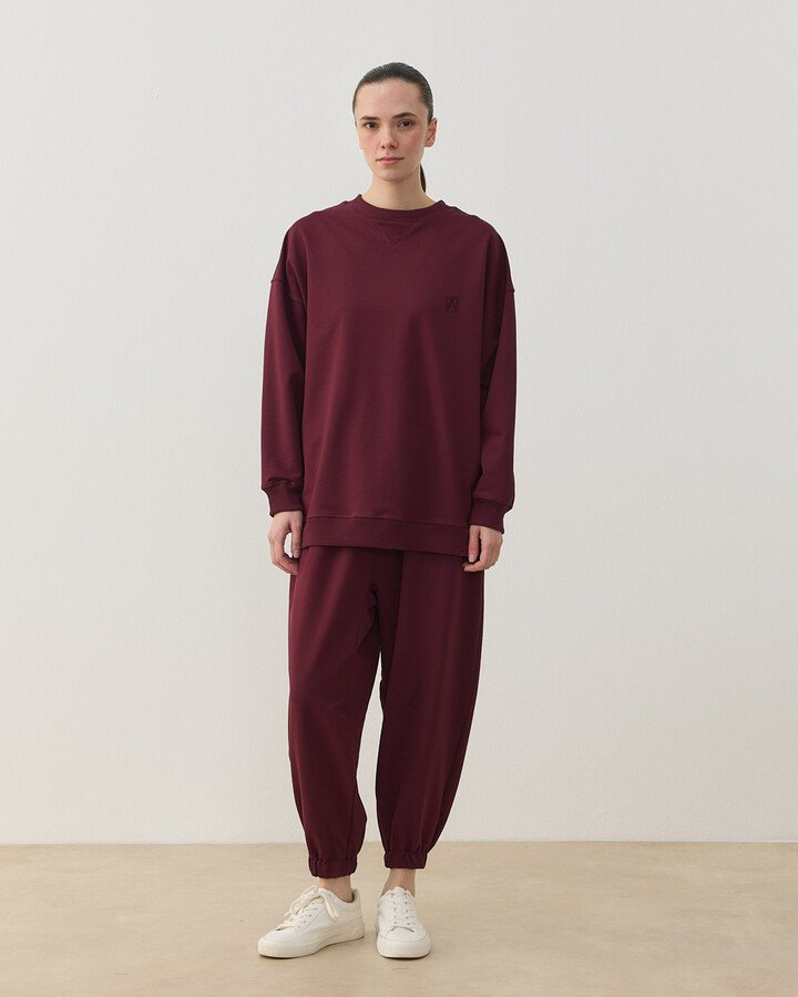 İki İplik Must Have Sweat Bordo