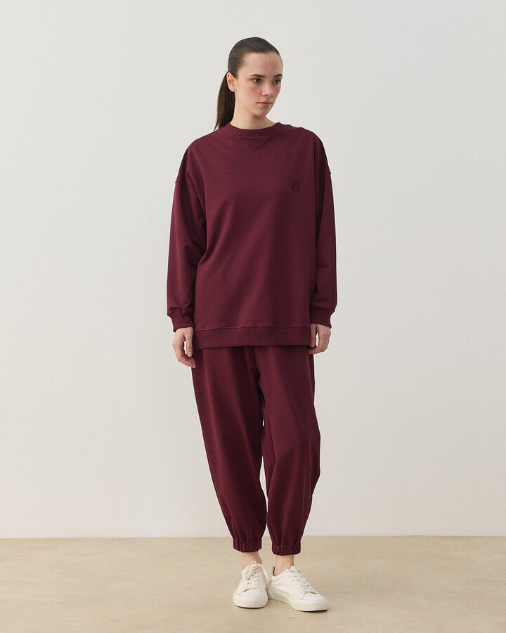 İki İplik Must Have Sweat Bordo