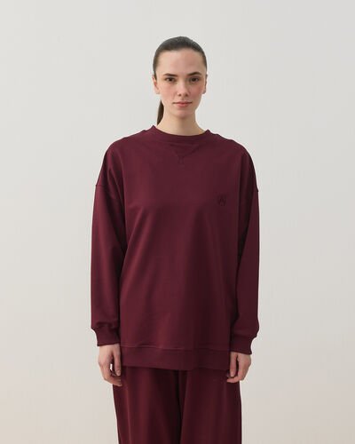 İki İplik Must Have Sweat Bordo 