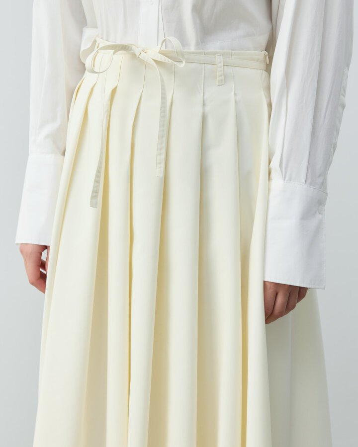 Kalın Pileli Etek Ekru - Aybikestil (1)