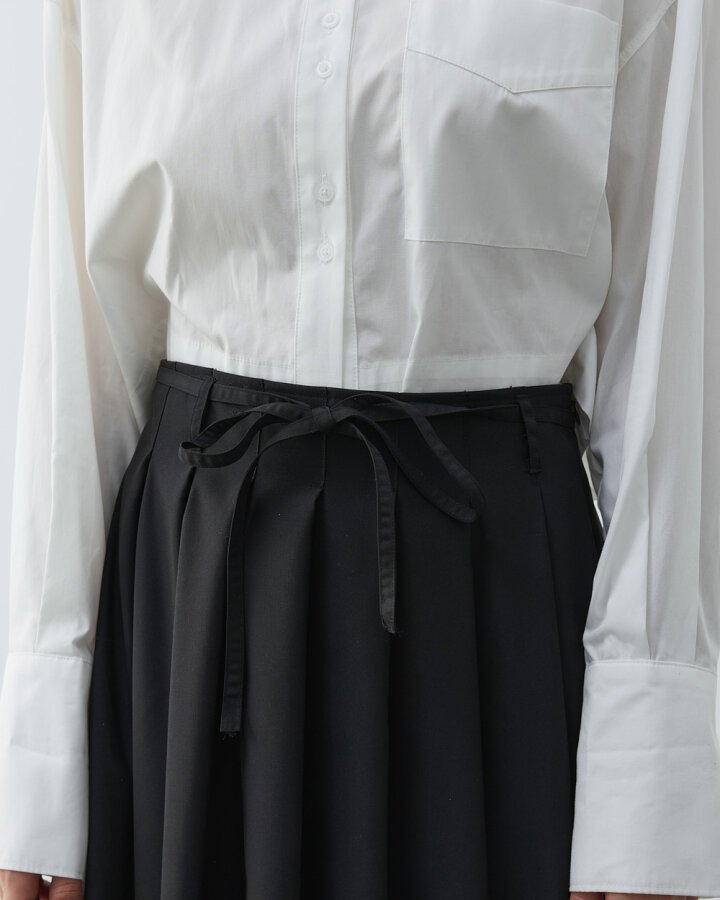 Kalın Pileli Etek Siyah - Aybikestil (1)