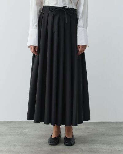 Kalın Pileli Etek Siyah - Aybikestil