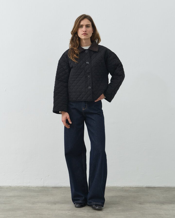 Kapitone Crush Cepli Kısa Mont Siyah - Aybikestil (1)