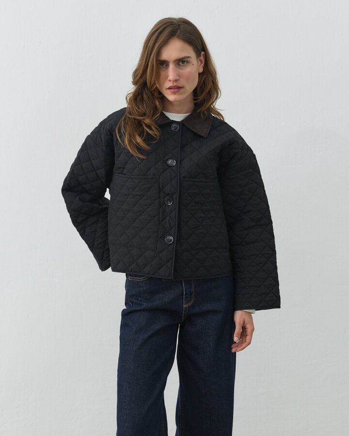 Kapitone Crush Cepli Kısa Mont Siyah - Aybikestil (1)