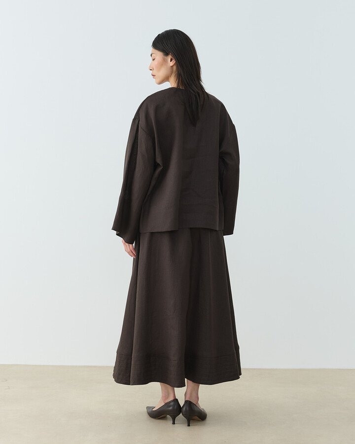 Keten Kimono Bluz Acı Kahve