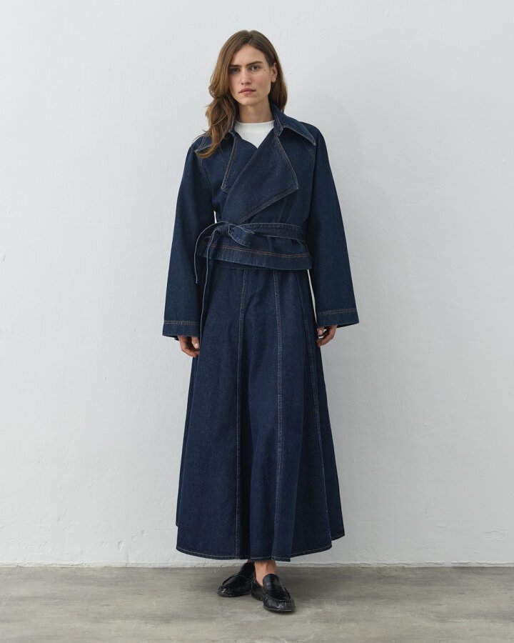 Kısa Crop Jean Trençkot Lacivert - Aybikestil (1)