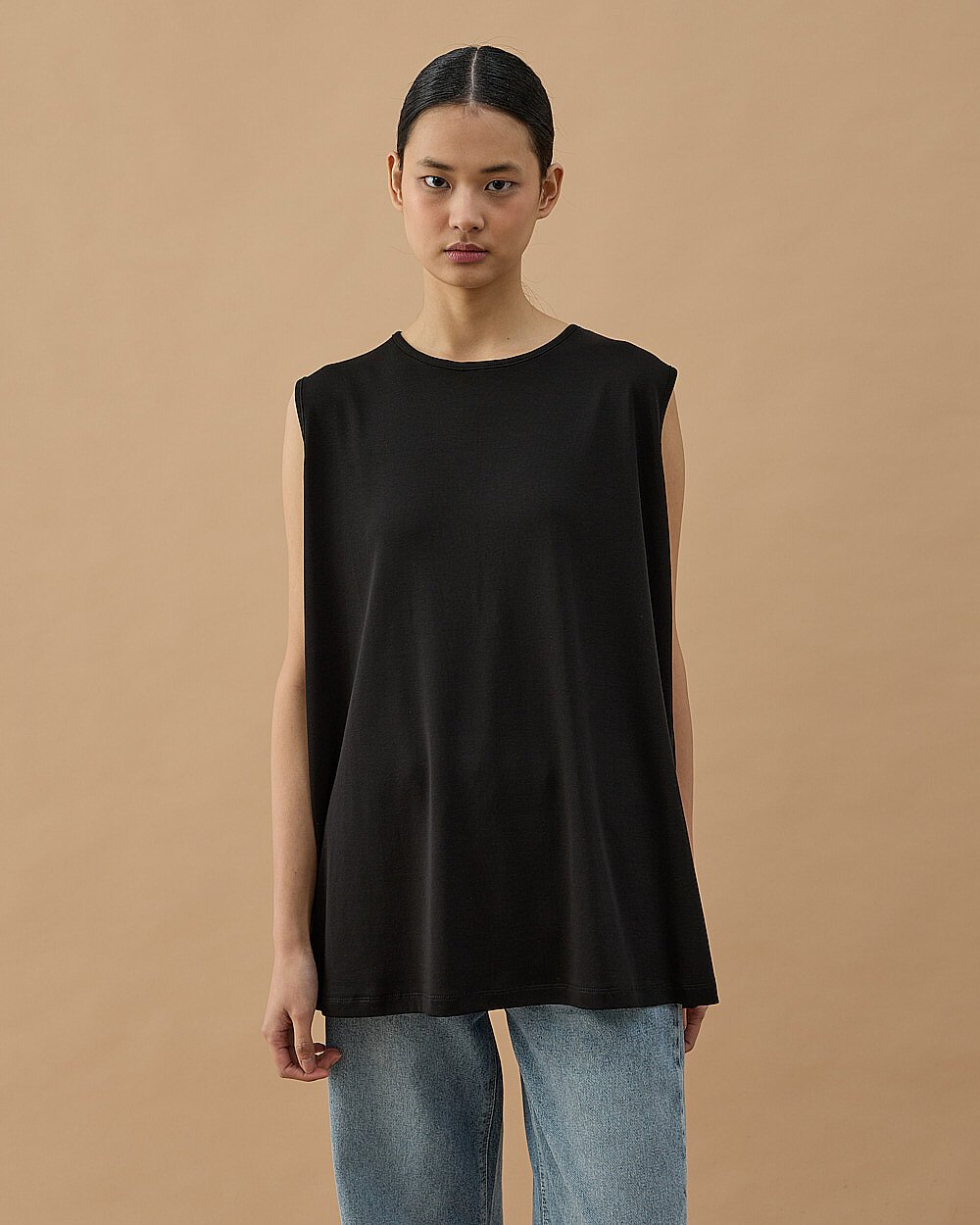 Kolsuz Uzun Tshirt Siyah - Aybikestil