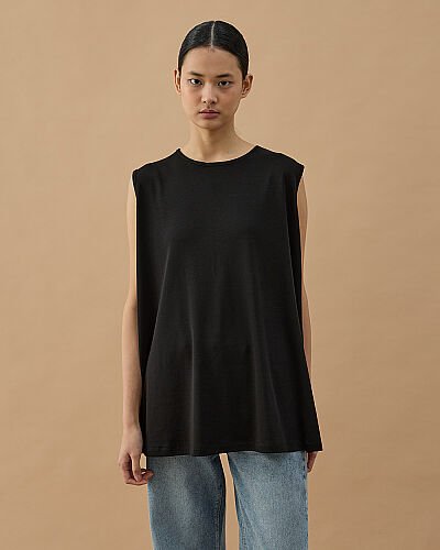 Kolsuz Uzun Tshirt Siyah 