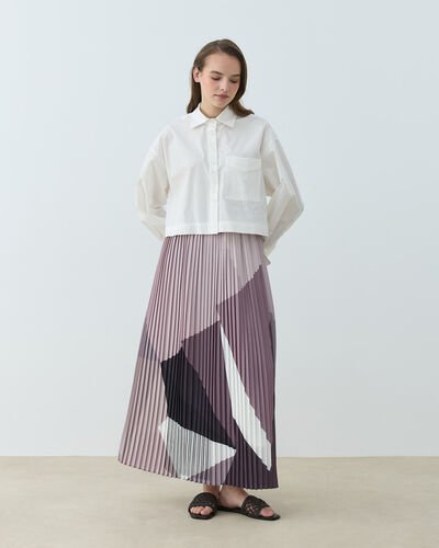 Krep Desenli Pilise Etek Triangle - Aybikestil (1)