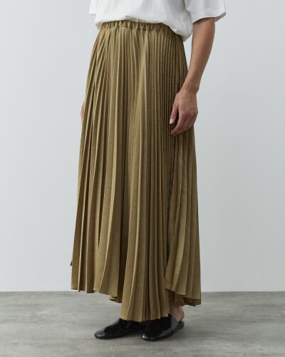 Krinkıl Çok Plisoley Etek Camel 