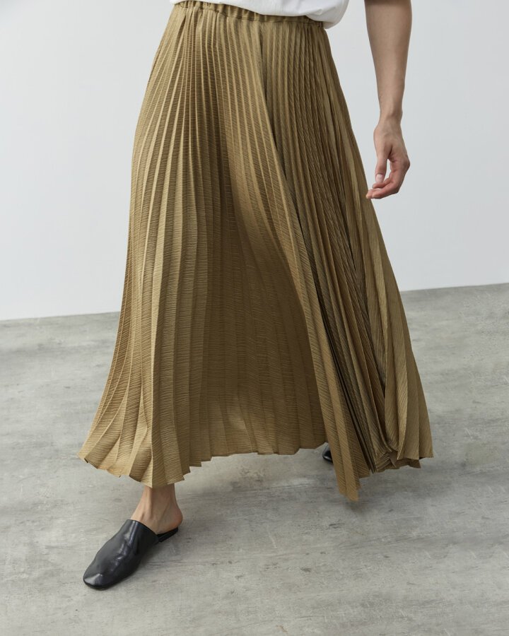 Krinkıl Çok Plisoley Etek Gold - Aybikestil