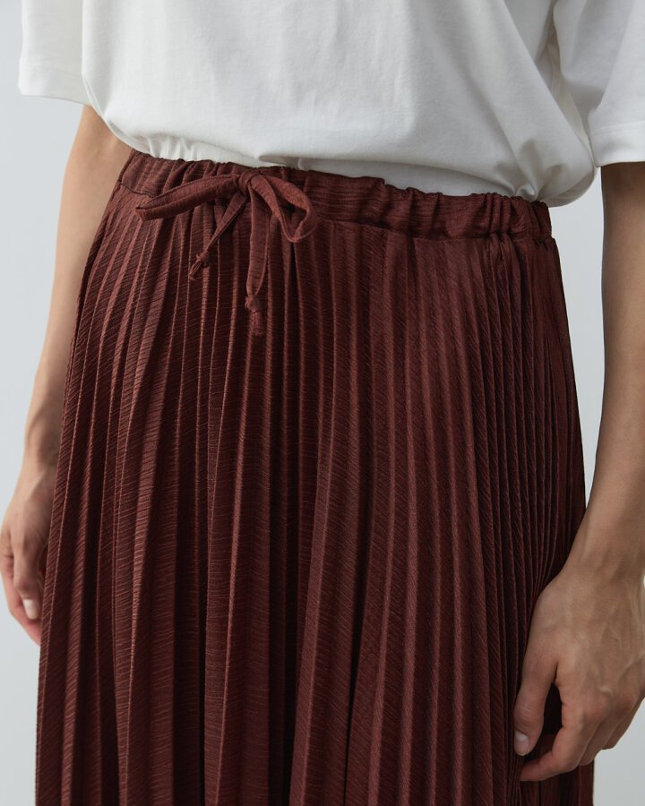 Krinkıl Çok Plisoley Etek Kiremit - Aybikestil (1)