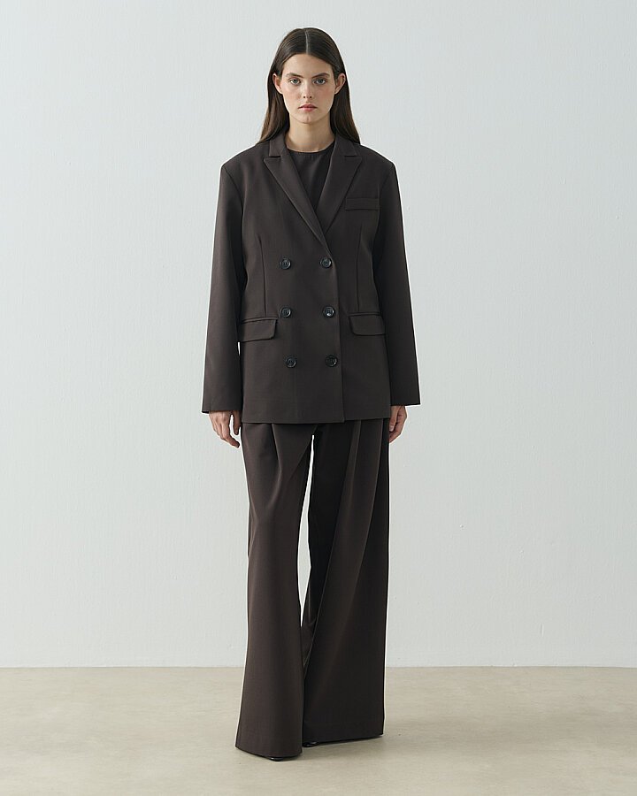 Kruvaze Elit Blazer Kahve - (1)