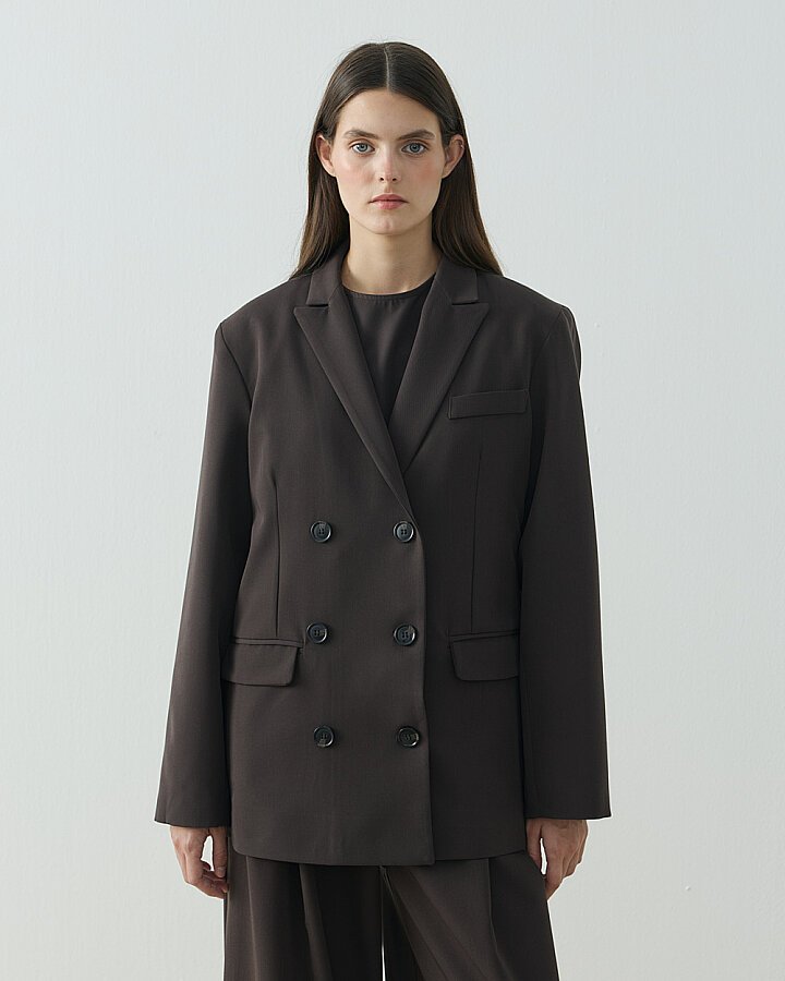 Kruvaze Elit Blazer Kahve - 