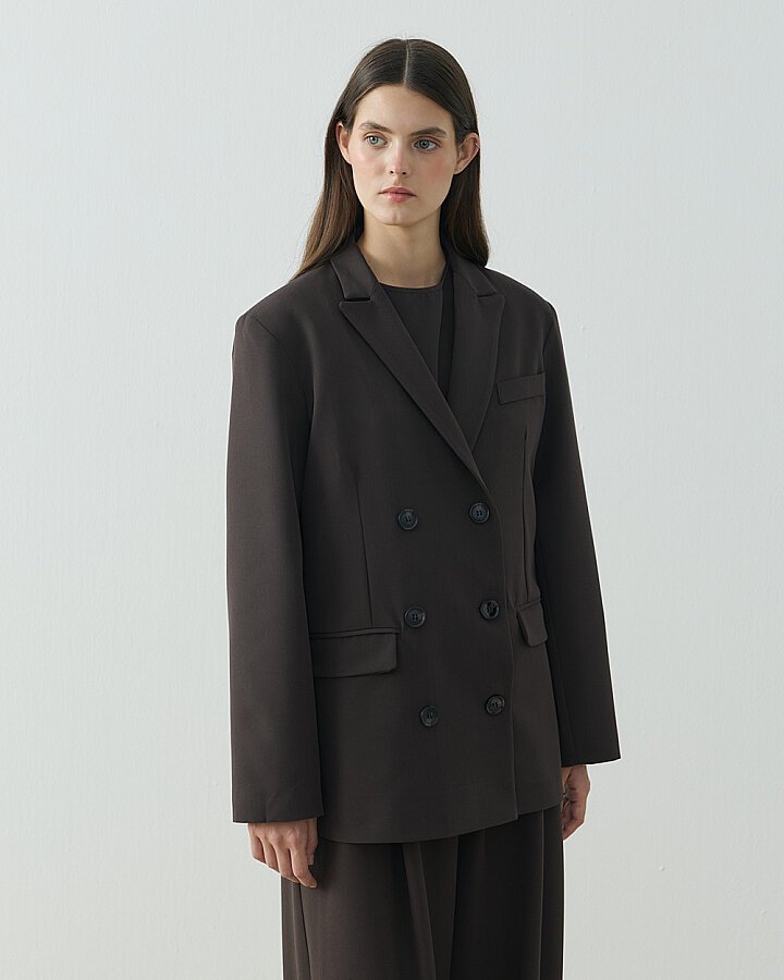 Kruvaze Elit Blazer Kahve - (1)
