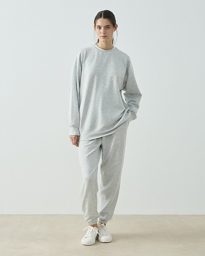 Modal Soft Jogger Takım Gri Melanj - 
