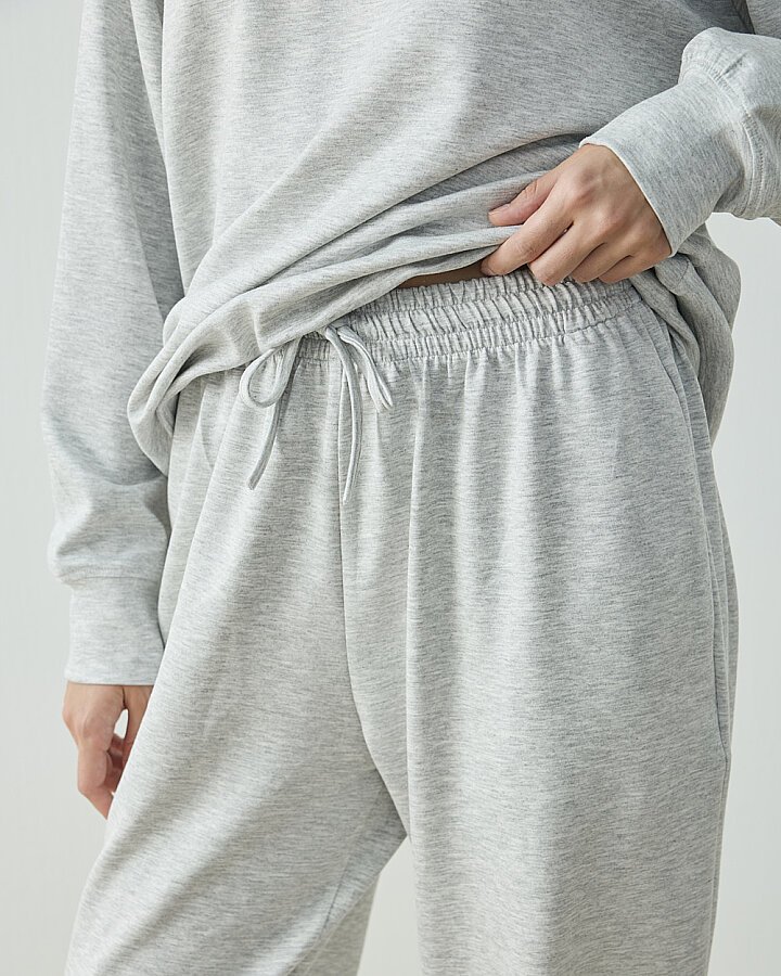 Modal Soft Jogger Takım Gri Melanj - (1)