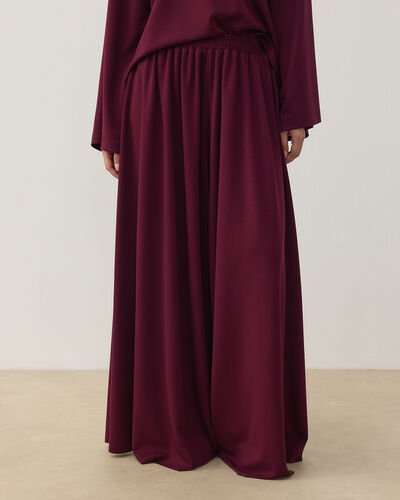 Modal Soft Touch Pantolon Etek Bordo 