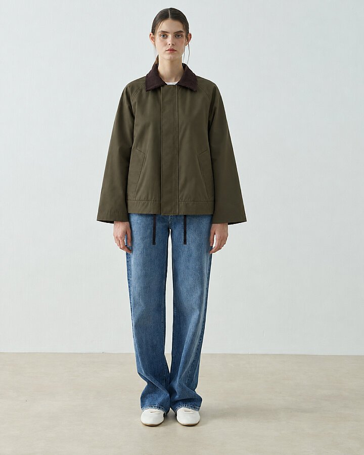 Oversize Kısa Bomber Parka Haki - Aybikestil (1)