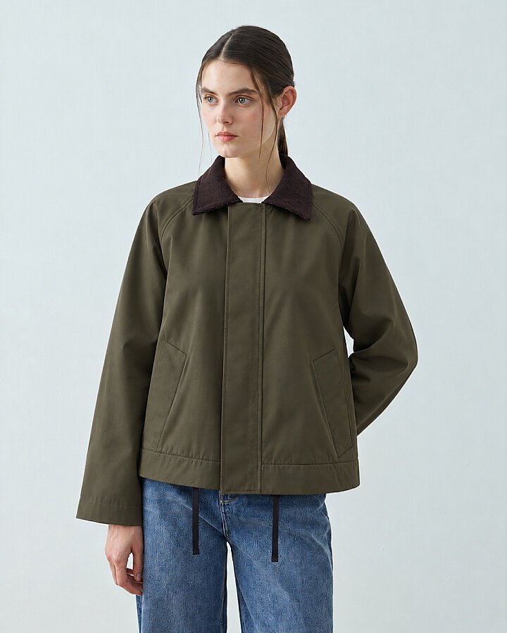 Oversize Kısa Bomber Parka Haki - Aybikestil