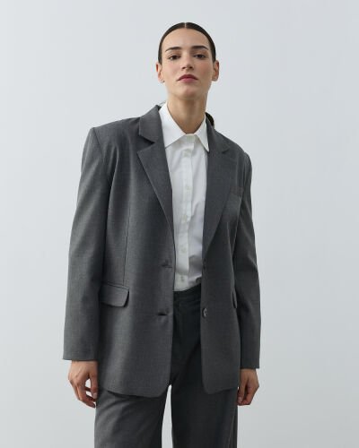Oversize New Blazer Ceket Antrasit 