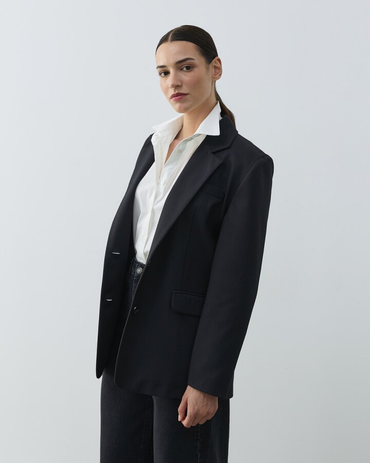 Oversize New Blazer Ceket Siyah - Aybikestil (1)