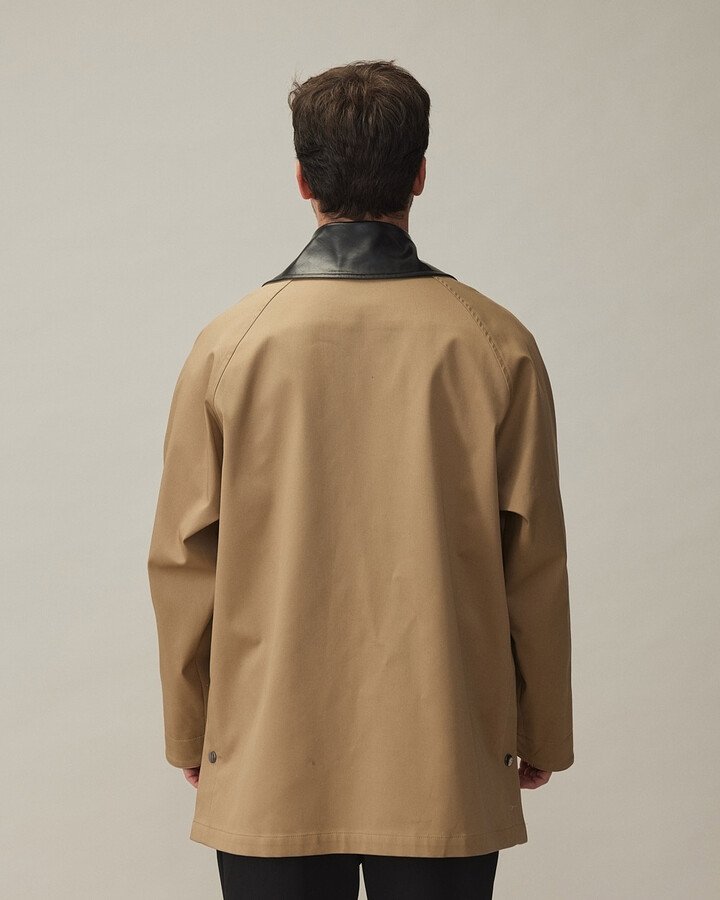 Erkek Oversize Salaş Cepli Parka Bej