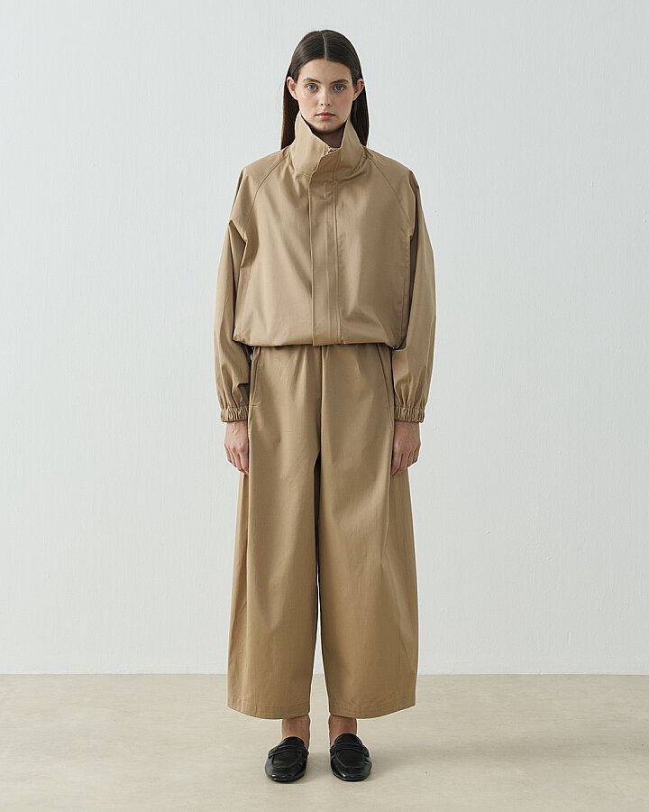 Paper Gabardin Bomber Ceket Camel - Aybikestil (1)