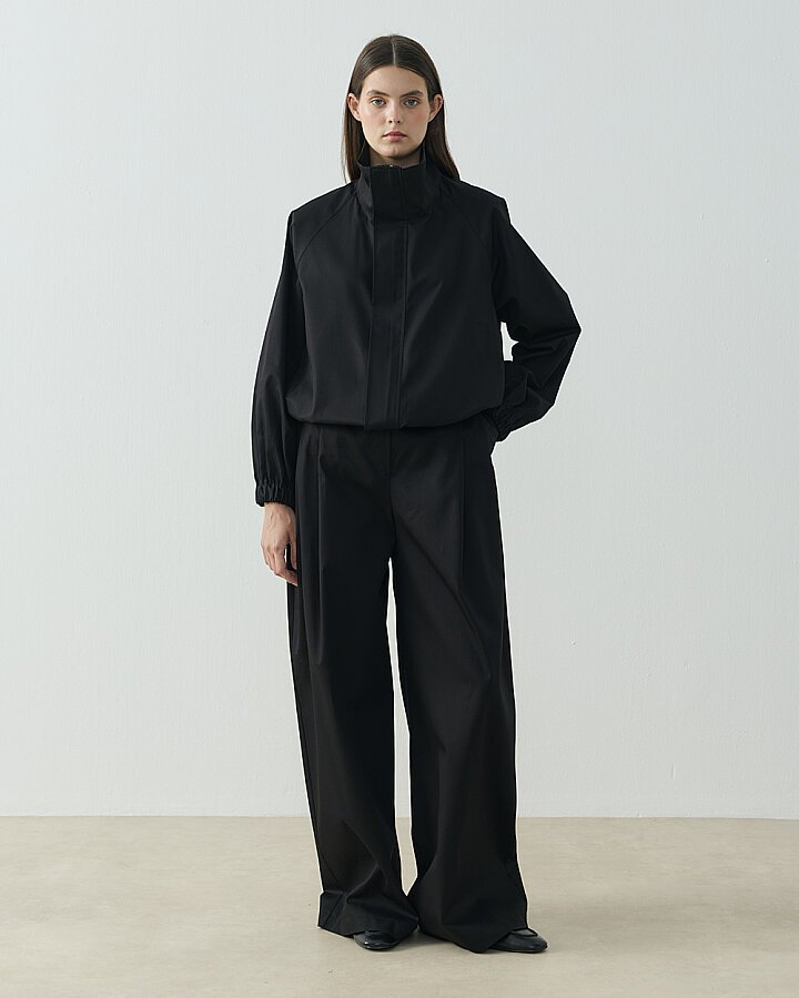 Paper Gabardin Bomber Ceket Siyah - (1)