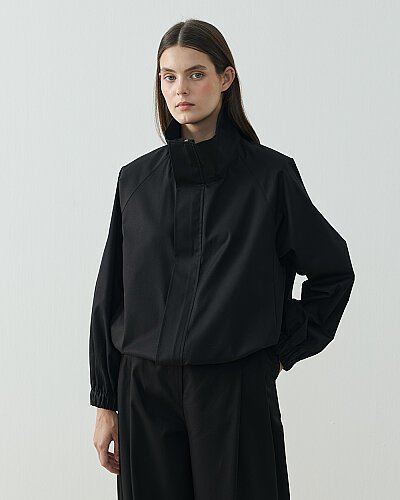 Paper Gabardin Bomber Ceket Siyah 